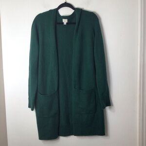 a new day Emerald Green Open-Front Pocket Cardigan cozy soft long small women